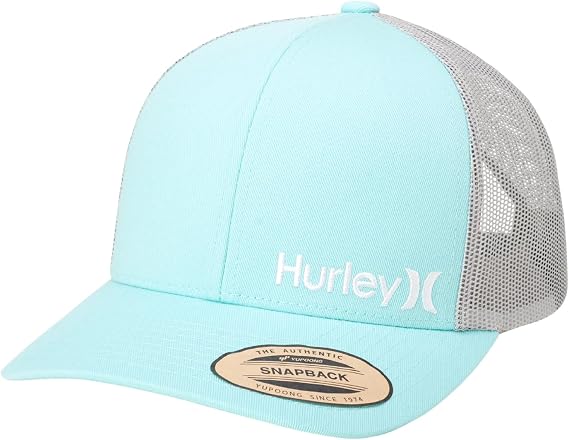 Hurley Mens Trucker Hat Corp Snap Back Curved Bill Trucker Hat