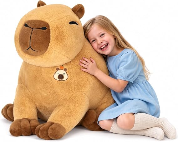 IKASA 23.5" Giant Capybara Stuffed Animal, Super Soft, Zipper-Free Plush