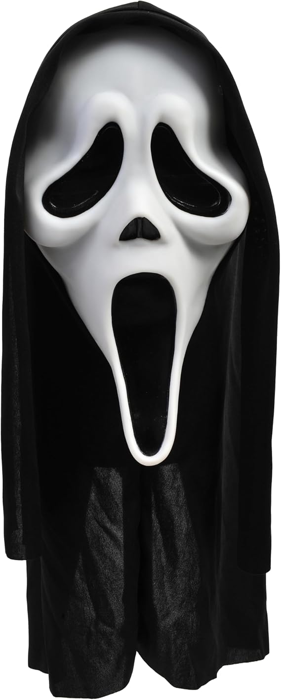 Chaks Fun World Ghost Face Shroud Mask White/Black Standard