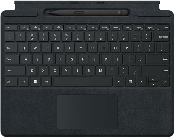 Microsoft Signature Keyboard with Slim Pen 2 for Surface Pro 8, 9, X, Black