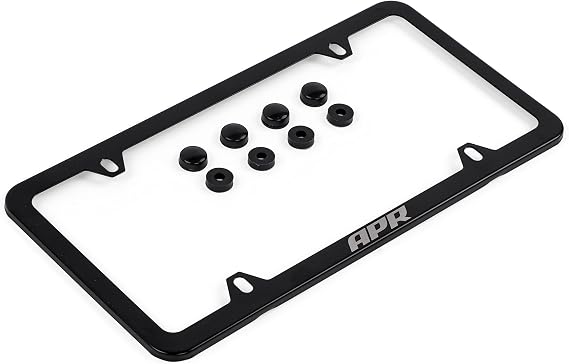 APR A1000013 License Plate Frame Black Slim