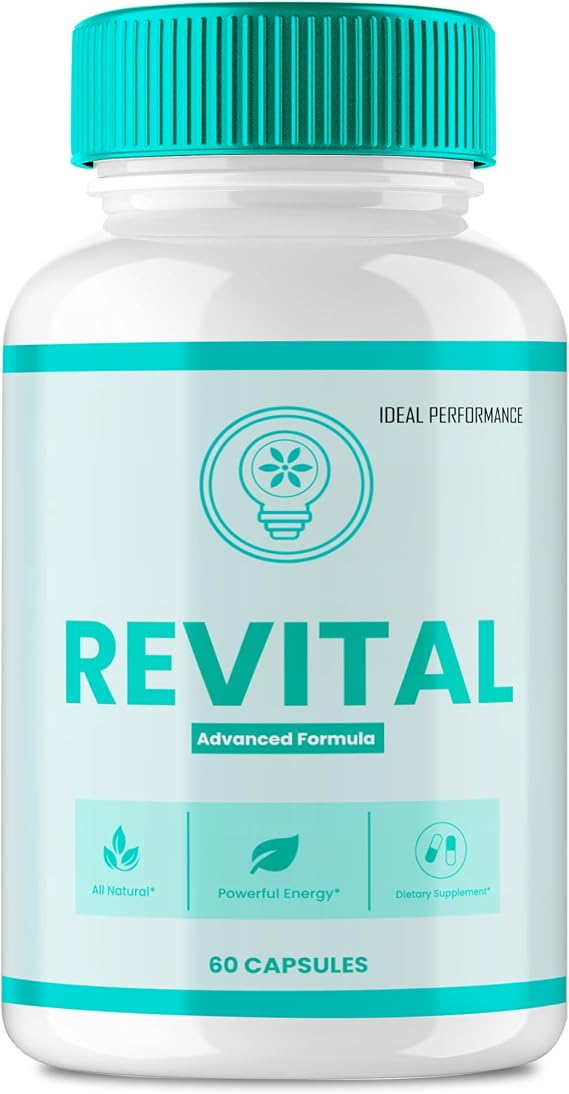 Revital Capsules, Premium Revital Supplement Pills Advanced Formula for Overall Health & Wellness - Maximum Strength, Re Vital All Natural Blood Support, Revitale Plus Vitamins Reviews (60 Capsules)