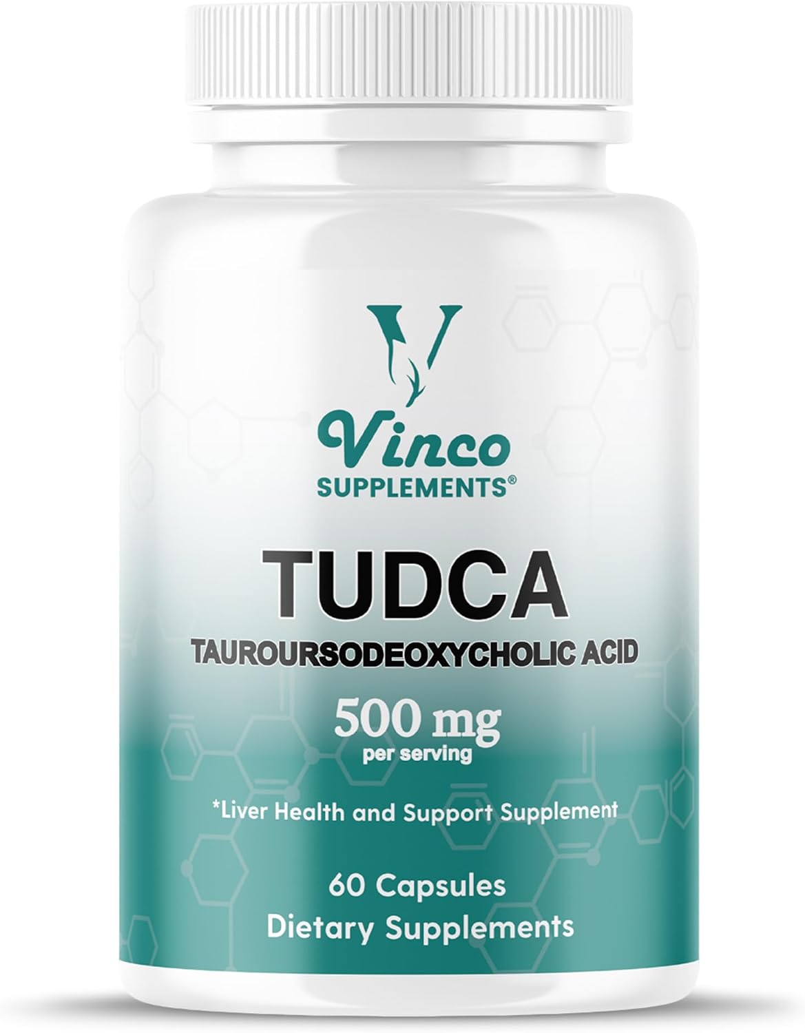 TUDCA Bile Salts Liver detox & Support Supplement - 60 Capsules,500mg per Serving - Tauroursodeoxycholic Acid - Genuine Bile Acid TUDCA with Strong Bitter Taste - Non-GMO & Gluten Free- Made in The UK