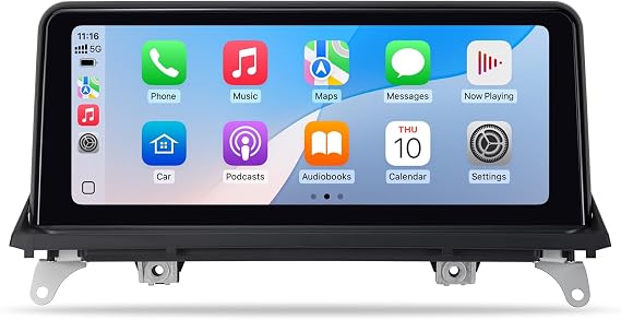 10.25 inch Touch Screen for BMW X5 X6 CCC E70 E71 (2011-2013) Wireless CarPlay Android Auto Upgrade Factory Car Radio Retain Original Amplifier Stereo Sound System Linux Head Unit (10.25-X6-CCC)