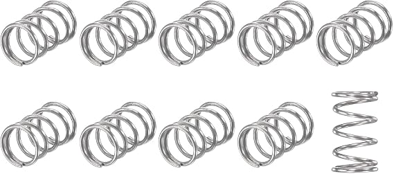 METALLIXITY Compression Springs 0.3x3mm OD,15mm Free Length 10Pcs, 304 Stainless Steel Extension Spring - for Shop Home Repairs, DIY Projects, Silver