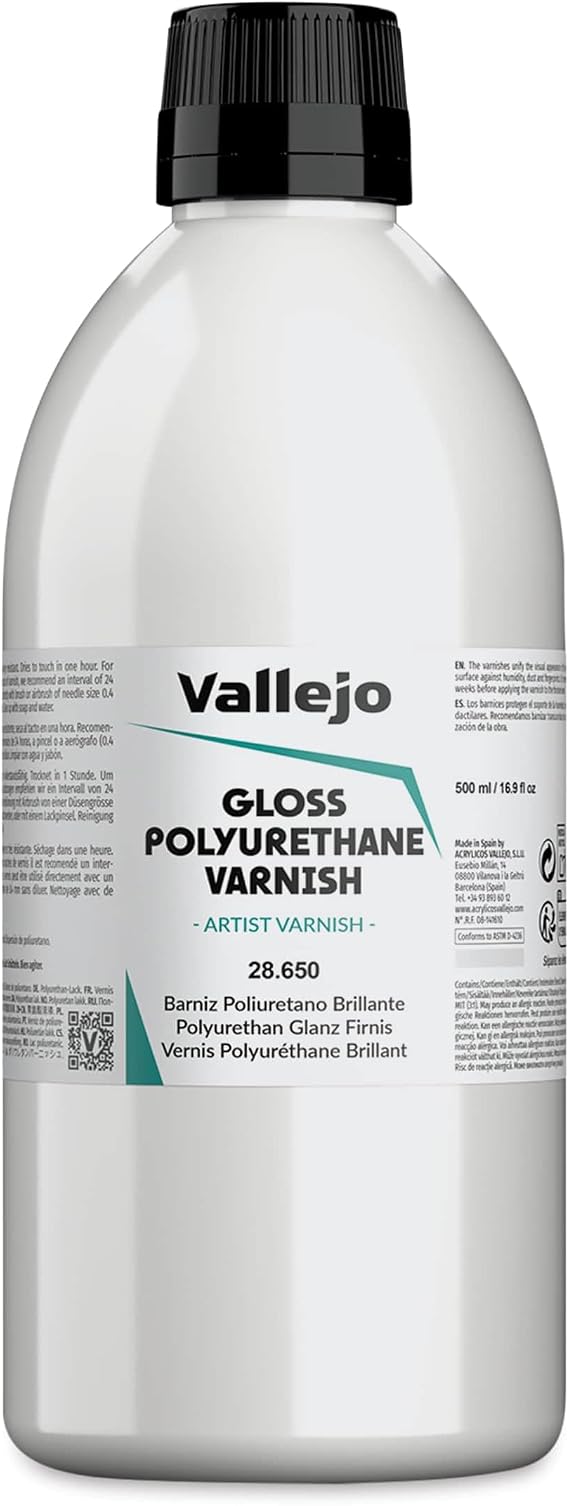 Vallejo Polyurethane Varnish - Gloss, 500 ml