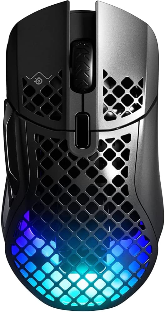 SteelSeries Aerox 5 Wireless Gaming Mouse - 74 Gram, 9 Keys - Bluetooth/2.4 GHz – IP54 Water and Dust Resistant - PC/MAC - Black