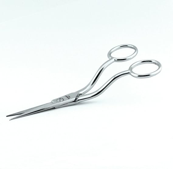 6" Offset Angle Double Sharp Point Embroidery Scissors #584/6 - Italy