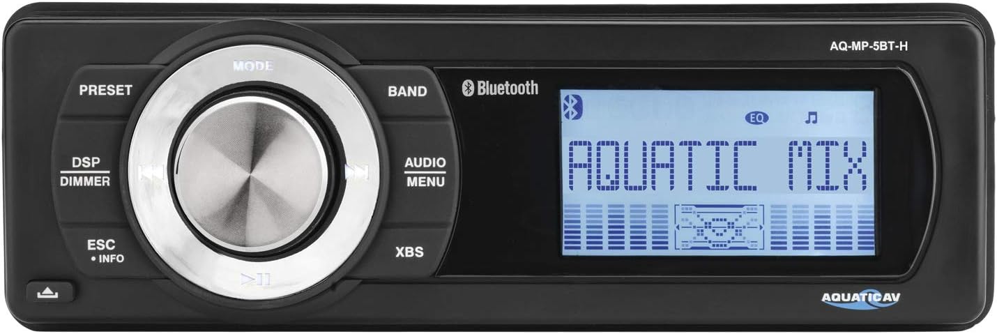 Aquatic AV MP5 Replacement Radio for Harley 1998-2013 Touring Models