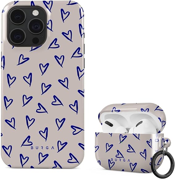 BURGA Case Compatible with Airpods PRO and Phone Case Compatible with iPhone 14 Pro - Scratch-Resistant Shockproof Cover - Bundle