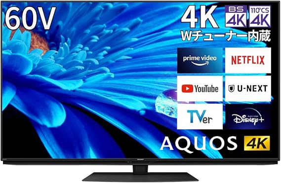 Sharp 60V 4K LCD TV AQUOS 4T-C60EN1, N-Black Panel, Double Speed LCD, Google TV