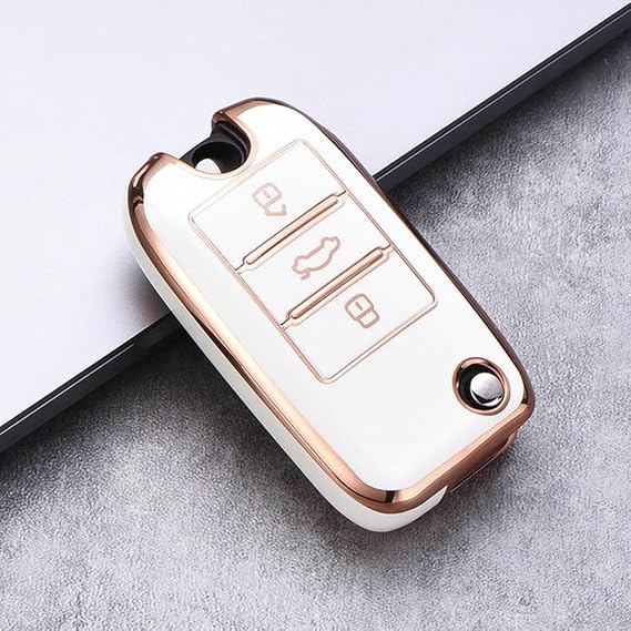 TPU Key Cover Case Shell Holder, for RX5 MG3 MG5 MG6 MG7 for MG ZS GT GS 350 360 750 W5, white
