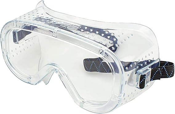 Neiko 53874A Clear Protective Lab Safety Goggles Chemistry, Scientific, Construction Goggles, Contractor Work, Woodworking, Anti-Fog and Splash, Includes Ventilation and for Men and Women