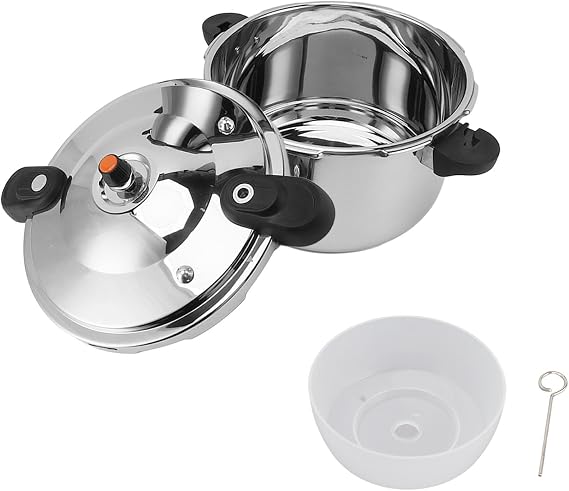 Stainless Steel Pressure Cooker 80kpa Dual Handle Large Capacity Canning Gas Stove for Electric Stove and Induction Cooker Pot 16L