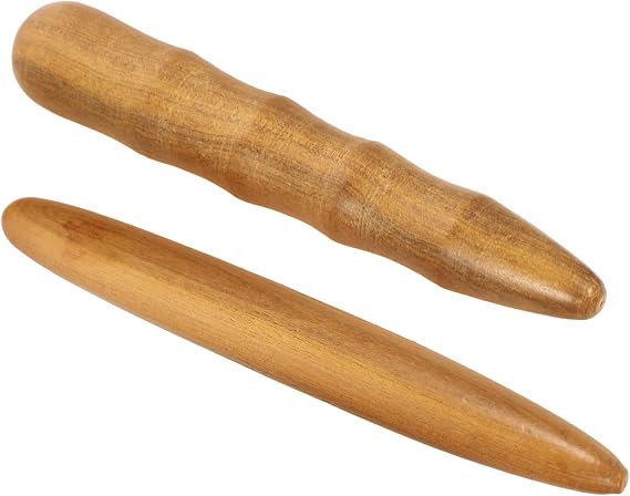 2Pcs Wooden Massage Sticks Handheld Body Massager