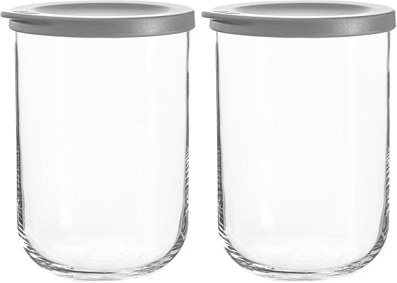 LAV 2 x 1L Duo Glass Food Storage Jar
