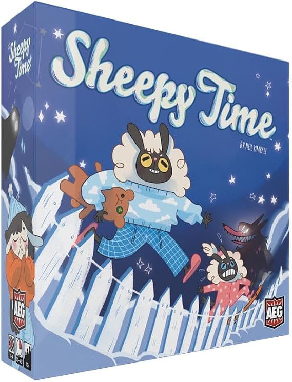 AEG Sheepy Time | Play as Sheep Jumping the Fence in Dreamland, avoid Nightmares | Interactive Push Your Luck Family Game | 1-4 Players | Ages 10+