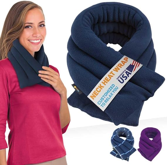 SunnyBay Heating Pad, Neck and Shoulder Wrap, 26x6 inch, Navy Blue