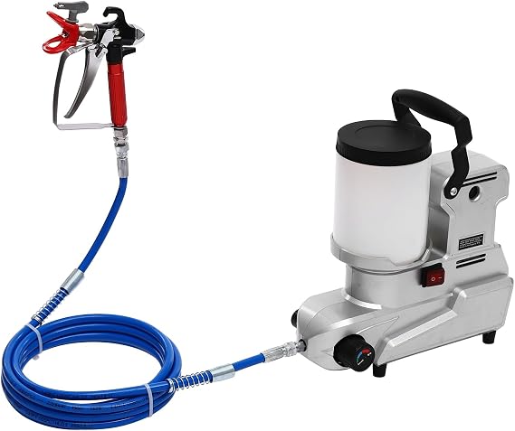 1600W Airless Paint Sprayer Painter, 2.5L 120MPa High Pressure Airless Paint Sprayer with 16.4ft Hose for Spraying Operations Indoor/Outdoor Fire Prevention