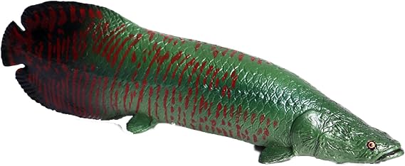 JOKFEICE Ocean Sea Animal Toys, Realistic Arapaima Fairy Garden Accessories, Learning Educational Toys for Christmas Birthday Cake Topper Gift for Kids Without Base