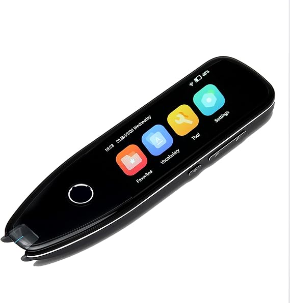 Smart Translation Pen with 3.5 Inch Full, Portable Scanning Translator for Voice Text Photo, Electronic Dictionary, 134 Languages Online Translation, 1500mAh (Black)