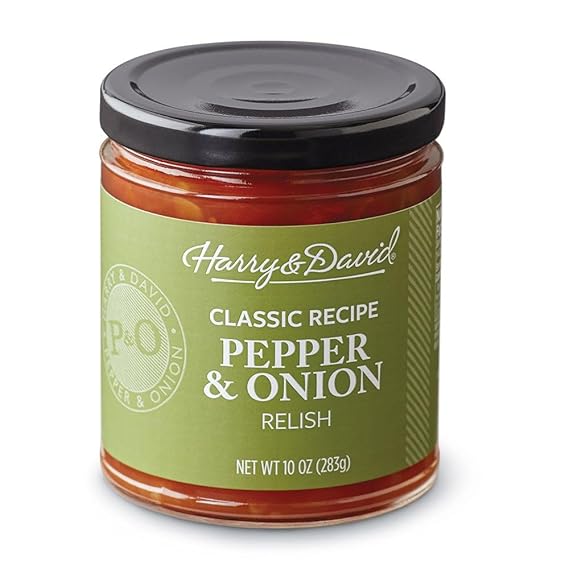 Harry & David Classic Recipe Pepper & Onion Relish 10 Ounces, Hot Dog Topping, Hamburger Relish, Condiment Staple