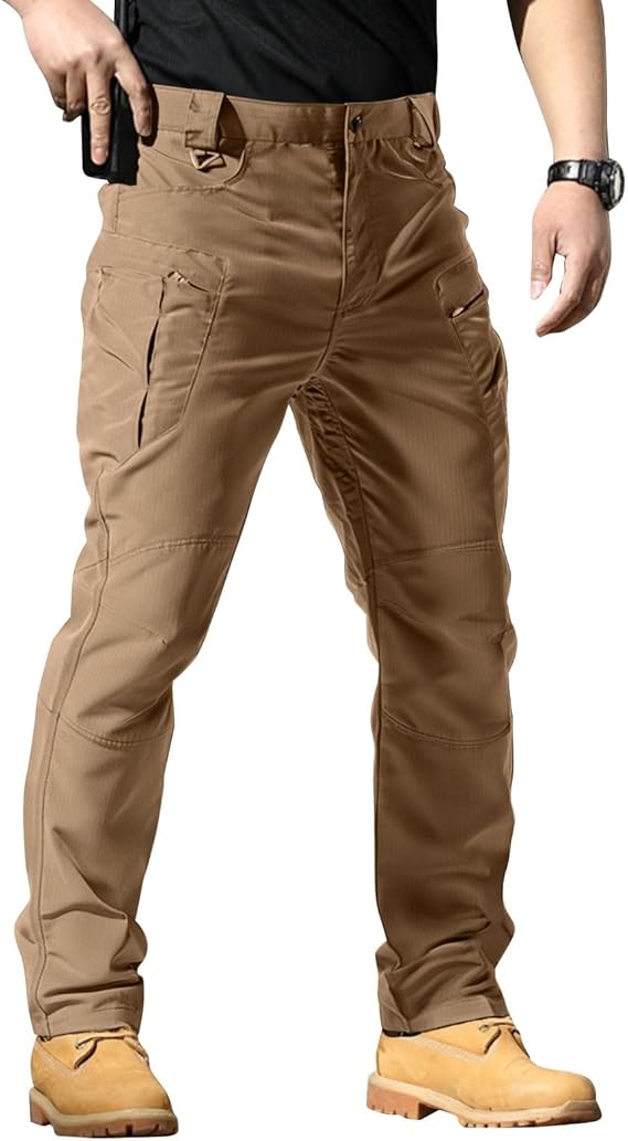 Men's Work Pants Water Proof Big and Tall Carpenter Pants Quick Dry Travel Hiking Outfit with Pockets