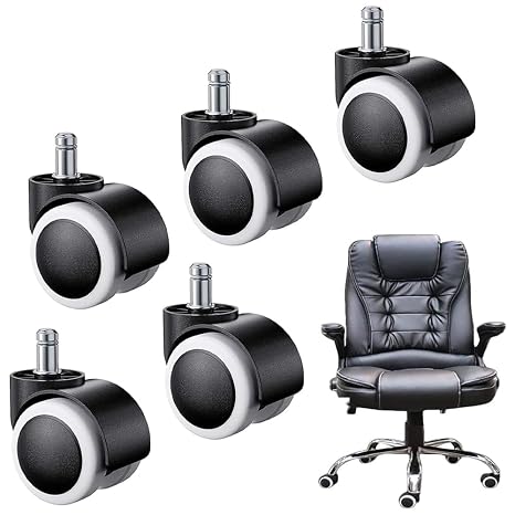 Office Chair Wheels, 5 Pcs Chair Casters Replacement