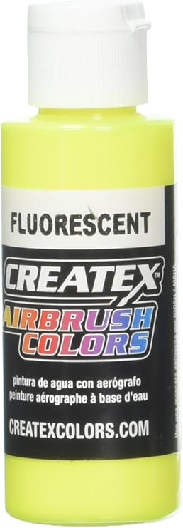 Darice CRE5405 Createx Airbrush Paint 2 oz, Fluorescent Yellow