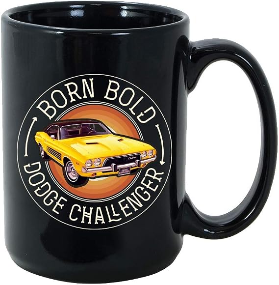 Dodge Born Bold Black Mug - 15 oz