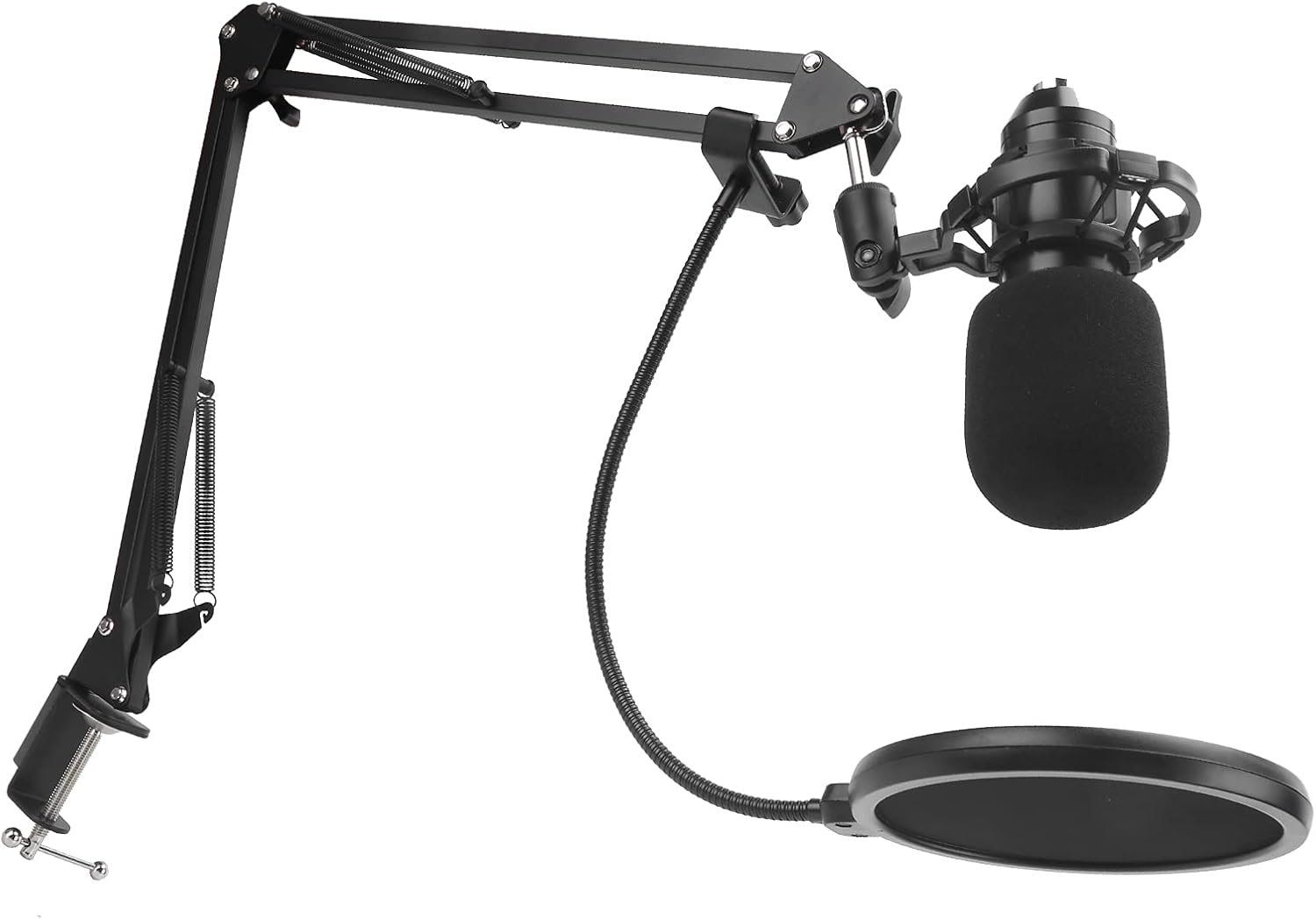 TOPINCN Condenser Microphones, Microphone Set Aluminum Alloy with Hanging Stand for Sing Online