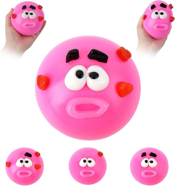 Smushers Squishy Sensory Toy with Interchangeable Dog Faces, Slow Rising Stress Relief Ball, Soft Moldable Fidget Squeeze Toy for Adults Anxiety, Office Desk Decor, Calming Sensory Gift