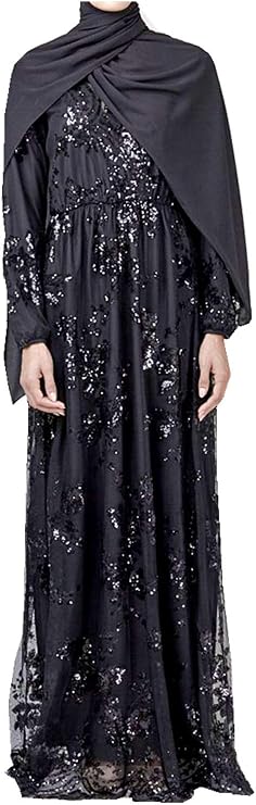 Elegant Muslim Women's Long Dress Women Dubai Dress Kaftan Abayas Islamic Abaya