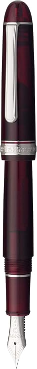Platinum Fountain Pen #3776 Century Rhodium Burgundy Medium Nib PNB-18000CR #71-3