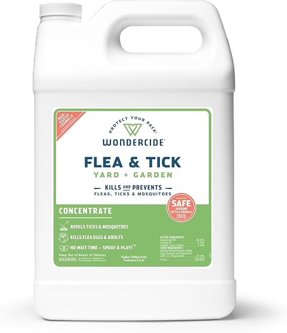 Wondercide - Flea and Tick Spray Concentrate for Yard and Garden - 128 oz