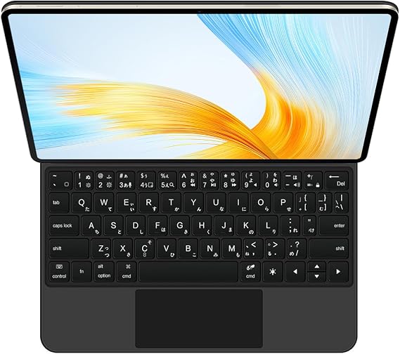 Keyboard Case for Huawei MatePad Pro 12.2 (2024), Easy-Set Magic Floating Cantilever Stand,7 Colors Backlight, Built-in Trackpad,Black,Japanese