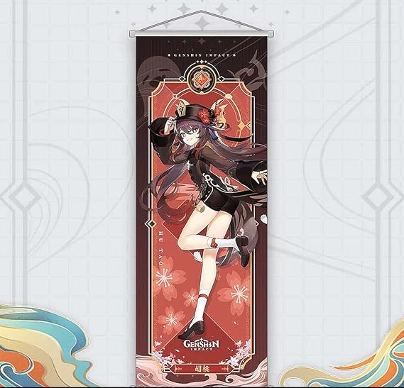 Genshin Impact Wall Scroll Poster Hanging Wall Art Premium Artistic Canvas Anime Picture Character Merchandise (Nahida)