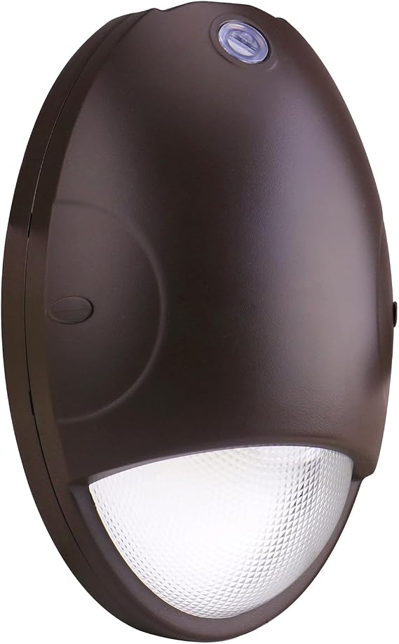 dephen 15W LED Emergency Wall Pack Light with Battery Backup and Photocell