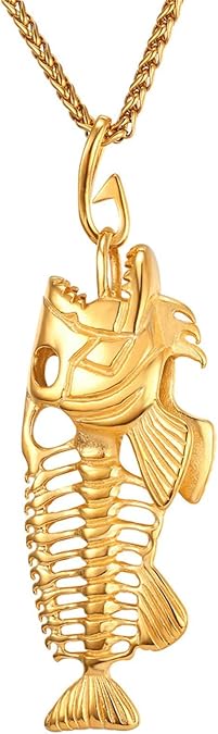 U7 Stainless Steel Shark Necklaces,18K Gold Plated Dolphin/Swordfish/Shark Pendant Necklace,Punk Mens Jewelry