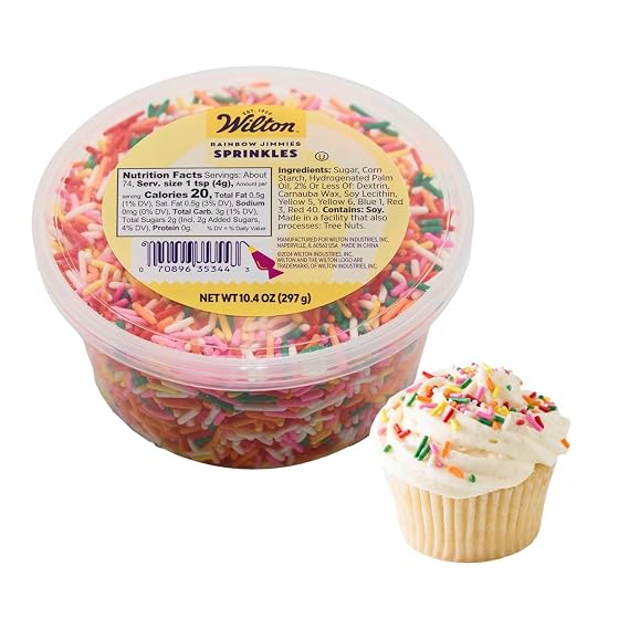 Wilton Rainbow Jimmies Tub, 10.5 oz.