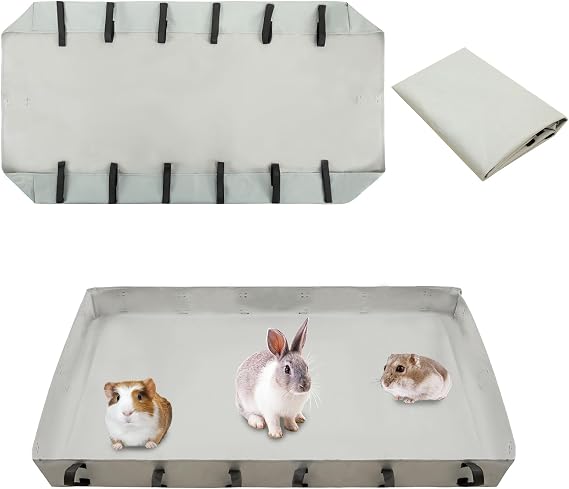 TUYUU Waterproof Guinea Pig Cage Tarp Bottom for C & C Grids Habitat,36"*24" Waterproof Guinea Pig Cage Liner Base for Rabbits Hamsters Hedgehogs Ferrets Small Pets (S)