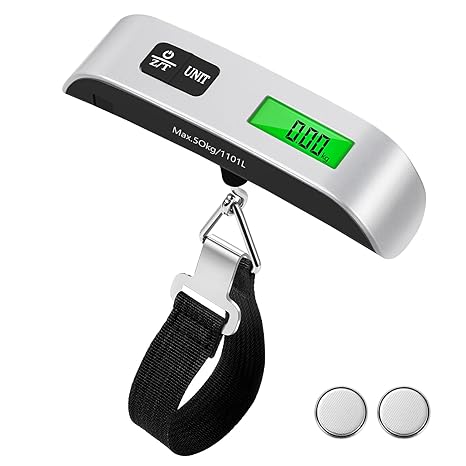 Brencco Electronic Luggage Scales, Portable Scales Max 50 kg/110 Lb