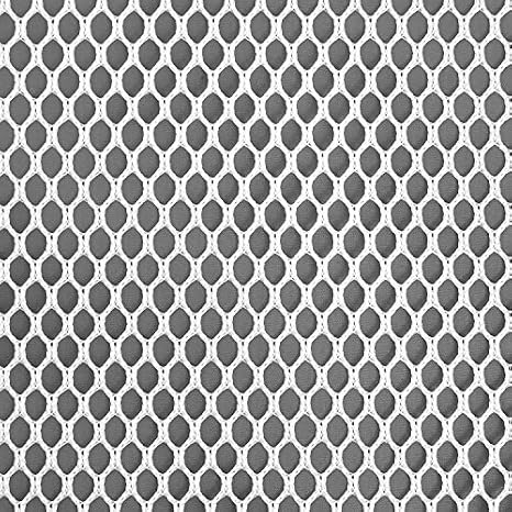 4mm Polyester Hex Mesh - White Fabric - by The Yard