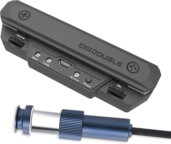 Acoustic Guitar-Pickup Authentic-Clear High-fidelity Stable Long - Lasting,X2 Double X0 pickup,BLACK