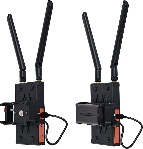 Wireless HDMI Transmitter and Receiver with Adjustable Battery Mounting Bracket(1 TX+1RX +Battery Mounting Bracket 2PCS)