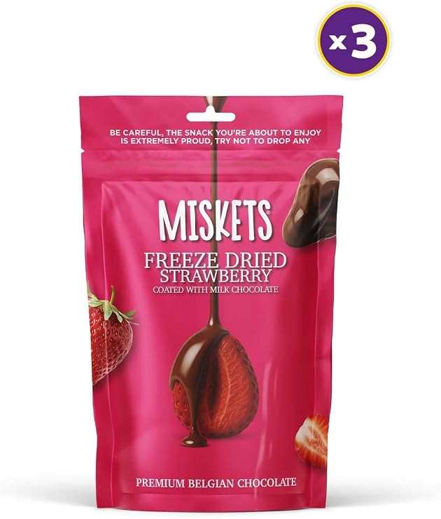 Sütlü Çikolata Kaplamalı Çilek 80 gr x 3 Adet