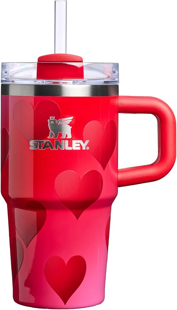Stanley 1913 Quencher H2.0 Flow State Vacuum Insulated Tumbler Rouge Heart Radiance 20 oz / 0.59 L