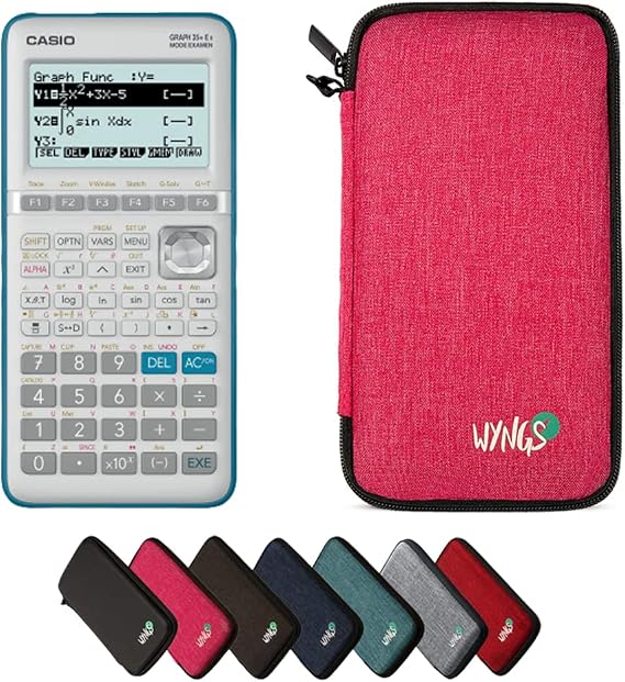 Casio Graph 35+E II including a WYNGS protective case in Pink - Basic Set (French)