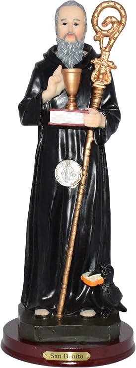 Gigi's Classy Kids 12" Saint St. Benedict of Nursia Religious Statue Figurine Protection of Evil San Benito Estatua Figura