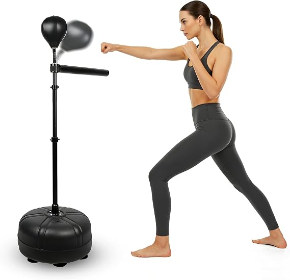 Boxing Bar Punching Bag, Spinning Reflex Bar Adjustable Height 48 to 78 Inches, Suitable for Boxing, MMA, Muay Thai
